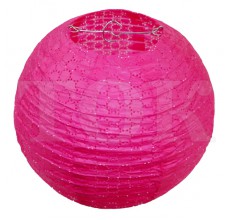 Бумажный фонарик с рисунком розовый 25 см. 0924-7